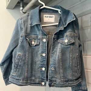Old Navy Light Blue Kids Denim Jacket with Button Front
